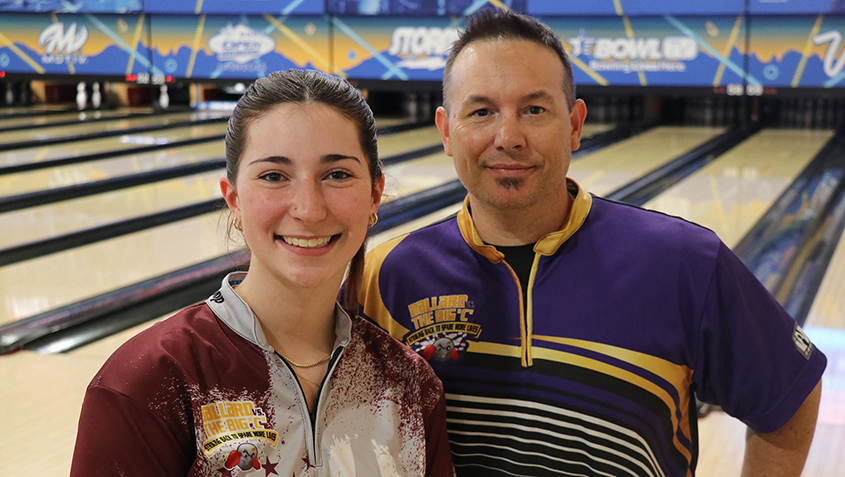 Courtney Hayes and Matthew Johnson at the 2024 USBC Open Championships