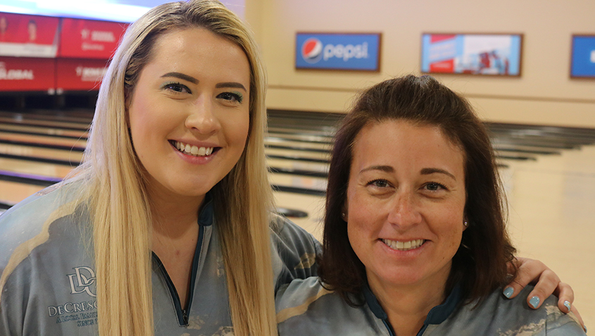Liz Kuhlkin and Jessica Aiezza at the 2023 USBC Women&#39;s Championships