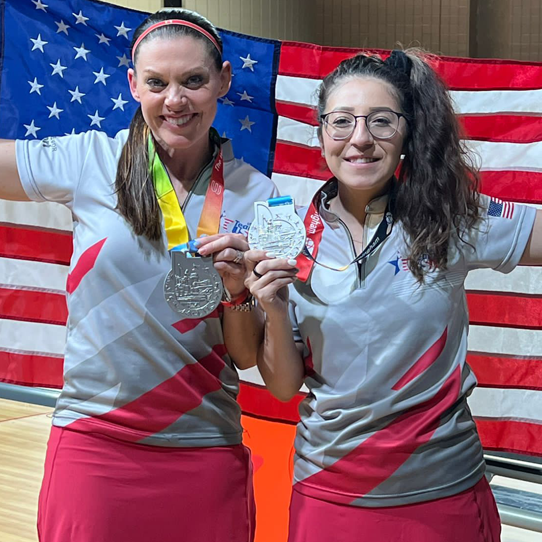 Shannon O'Keefe and Julia Bond at 2022 World Games