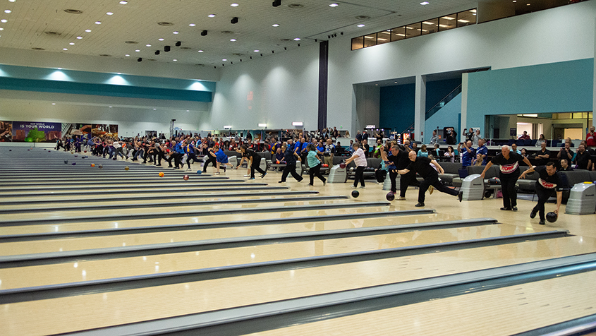 Mass Ball Shot at the 2023 USBC Open Championships