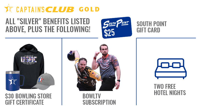 Gold benefits for the Captain's Club
