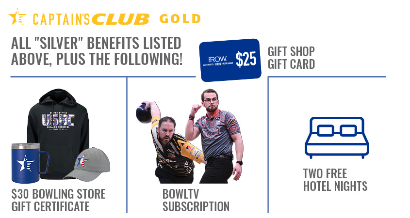 Gold benefits for the Captain's Club