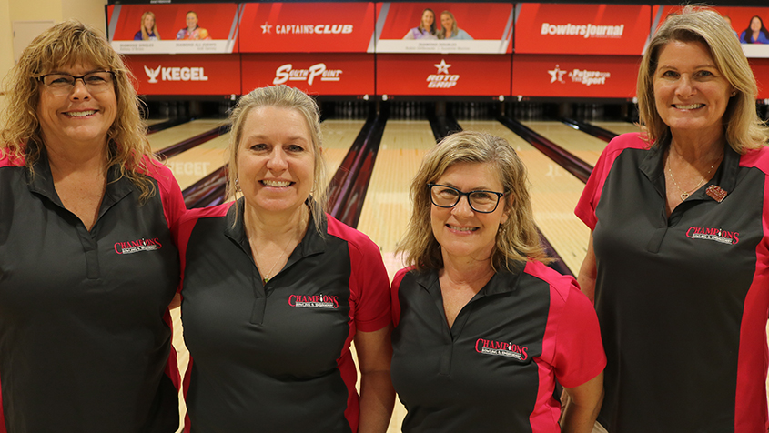 The members of Champions Pro Shop at the 2023 USBC Women's Championships