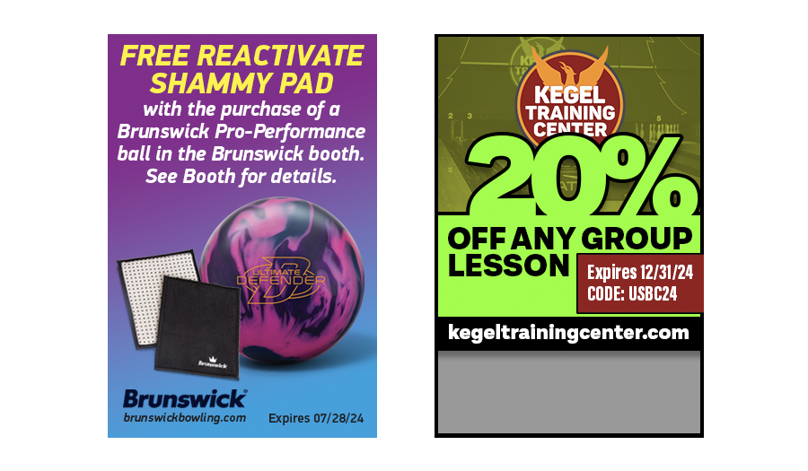 Brunswick and Kegel coupons for the 2024 USBC Women's Championships