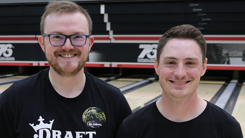 Christopher Wiley and Jim Schroeder at the 2023 Bowlers Journal Championships