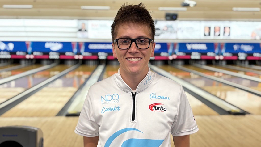 Erin McCarthy after leading the PWBA Lilac City Open