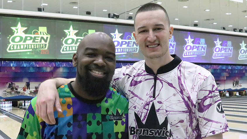 Julian Brown and Zack Carter at the 2023 USBC Open Championships