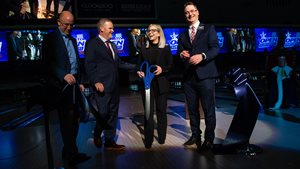 RSCVA President and CEO Charles Harris, USBC Executive Director Chad Murphy, City of Reno Mayor Hillary Schieve and THE ROW Reno Senior Vice President and General Manager Ken Ostempowski