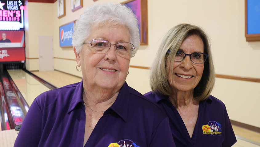 Janet Hoy and Margaret Query at the 2023 USBC Women's Championships