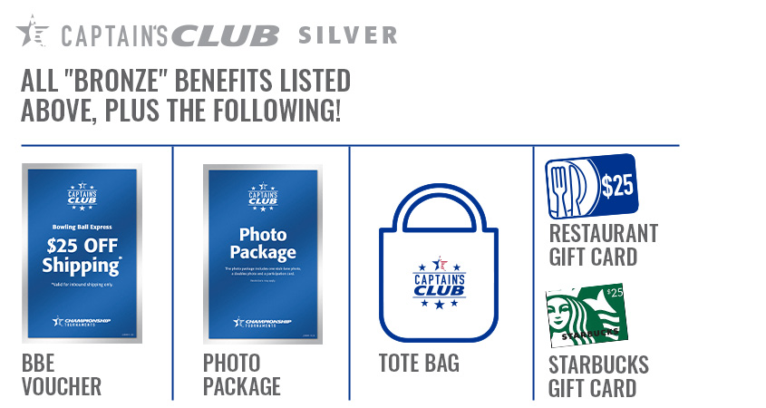 Silver benefits for the Captain's Club