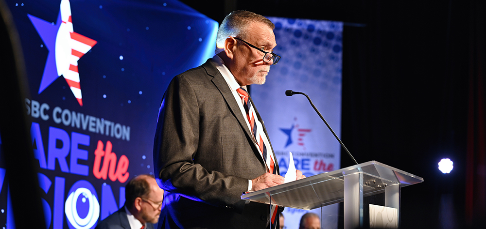 USBC President Dennis Hacker at the USBC Convention