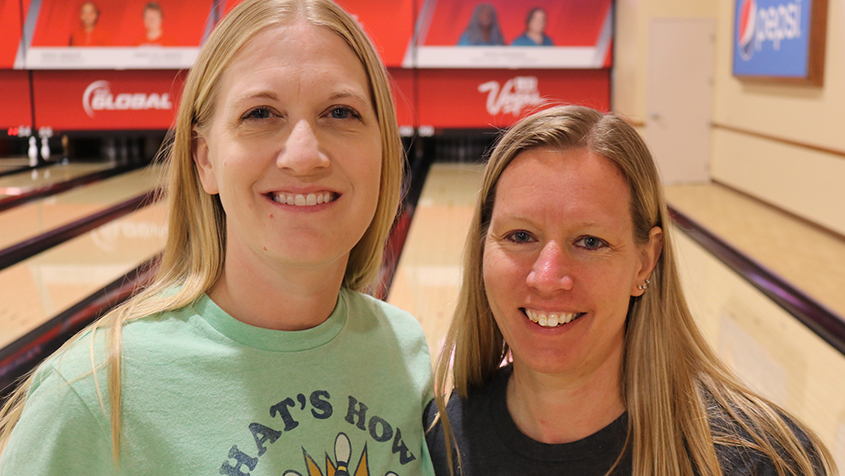 Tara Wagner and Carrie Germann at the 2023 USBC Women&#39;s Championships