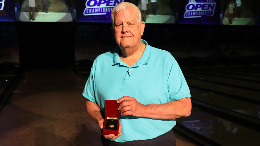 James Ephlin celebrates 50 consecutive appearances at the USBC Open Championships