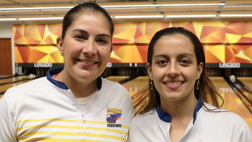 Maria José Rodriguez and Juliana Franco at the 2022 PANAM Bowling Women&#39;s Championships