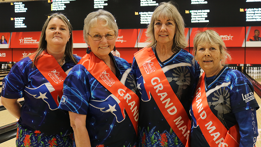 The members of Flip Flops at the 2023 USBC Women's Championships