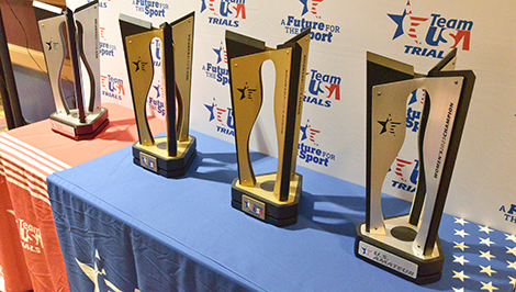 U.S. Amateur and Team USA Trials trophies
