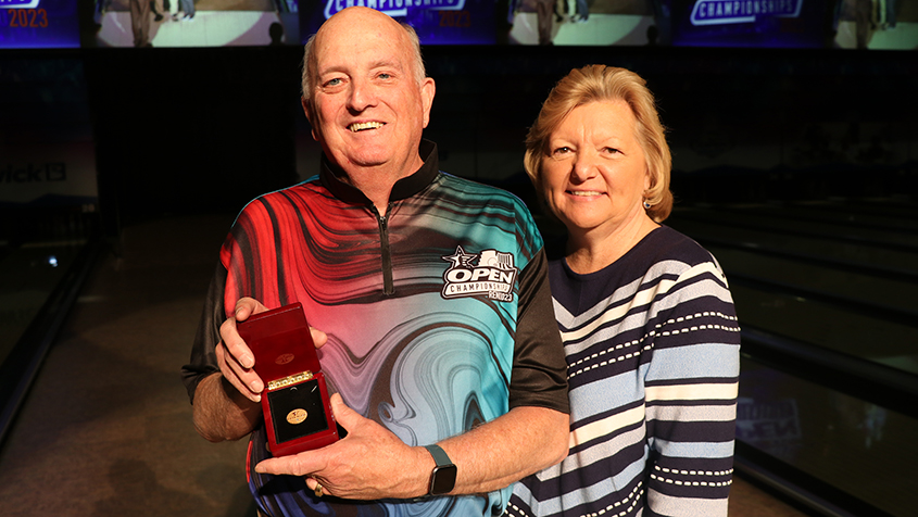 Paul Bratten and his wife, Susan, at the 2023 USBC Open Championships