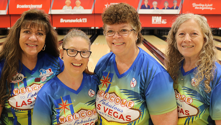 The members of Head of Hair at the 2023 USBC Women&#39;s Championships
